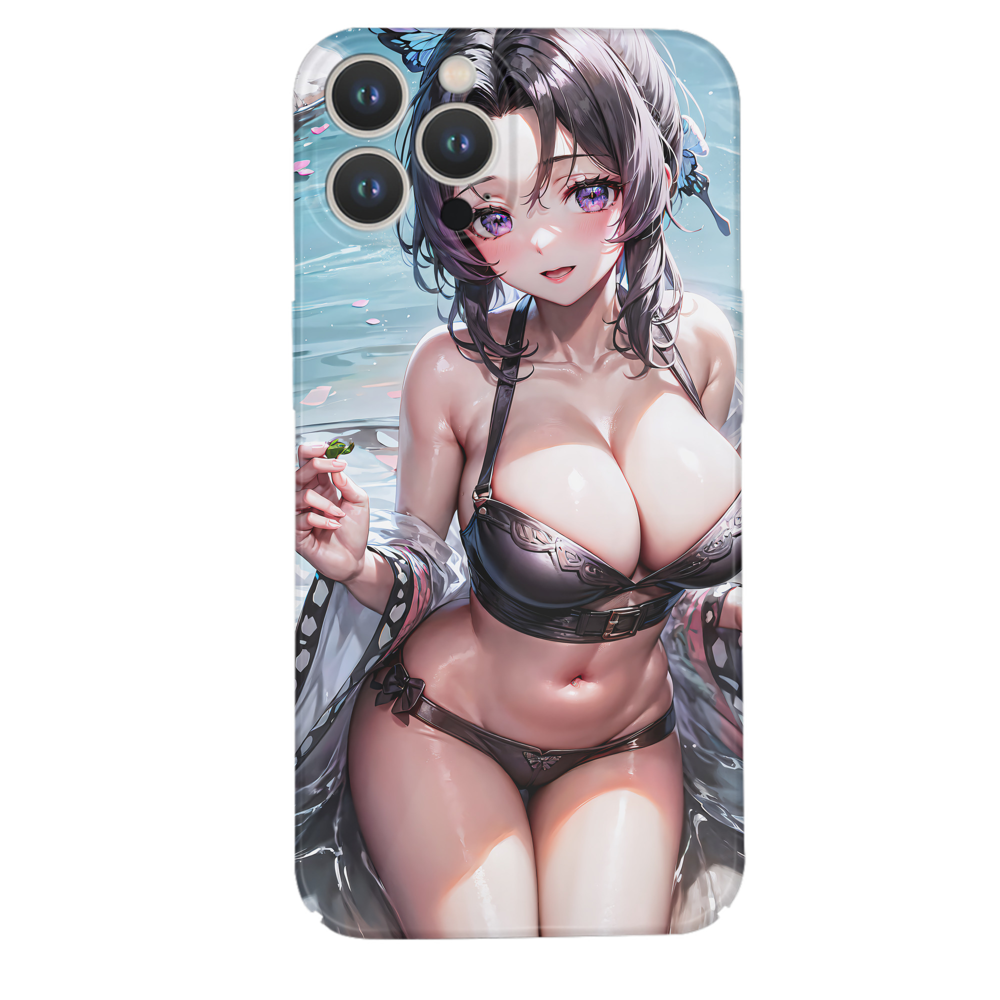 （画像用） 鬼滅の刃（きめつのやいば）蟲柱-胡蝶 しのぶ／こちょう しのぶ Kochou Shinobu 【iPhone 14シリーズ対応】ハードケース